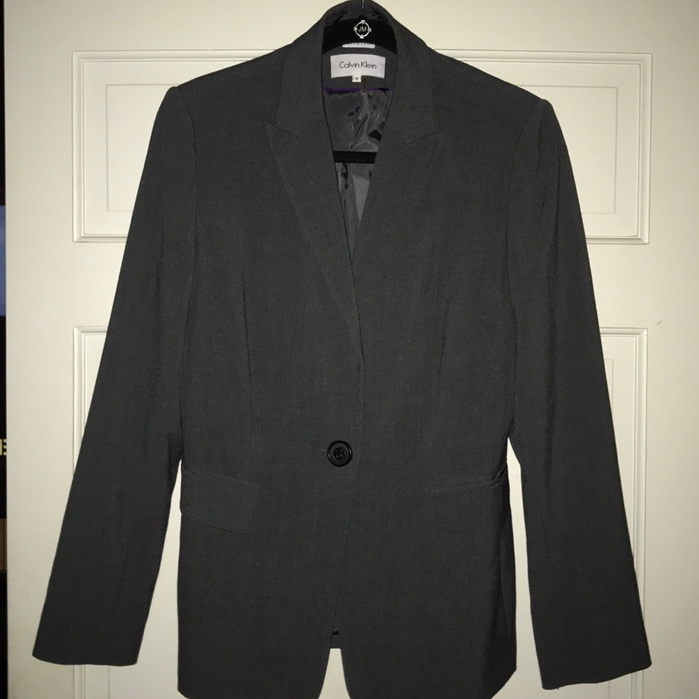 Calvin Klein Women’s 8 Grey Stretch Blazer